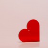 Plexi cuore rosso